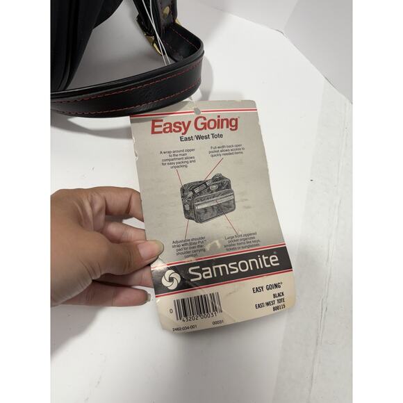 Samsonite Easy‎ Going Carry On Bag Adjustable Shoulder Strap Black Brand New - Picture 3 of 16
